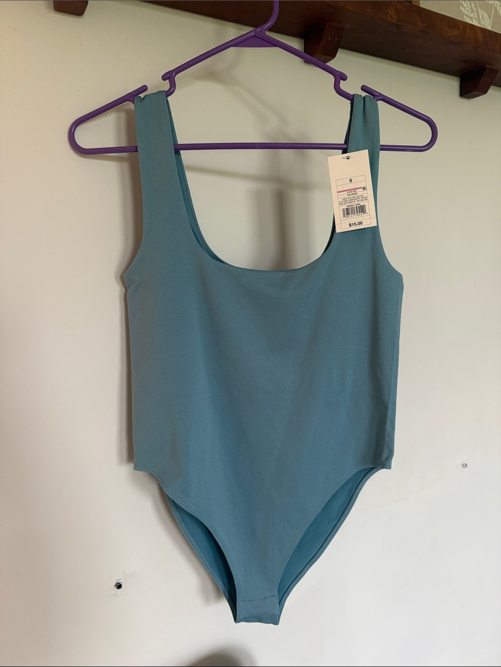 a new day Women's Scoop Neck Bodysuit in Teal